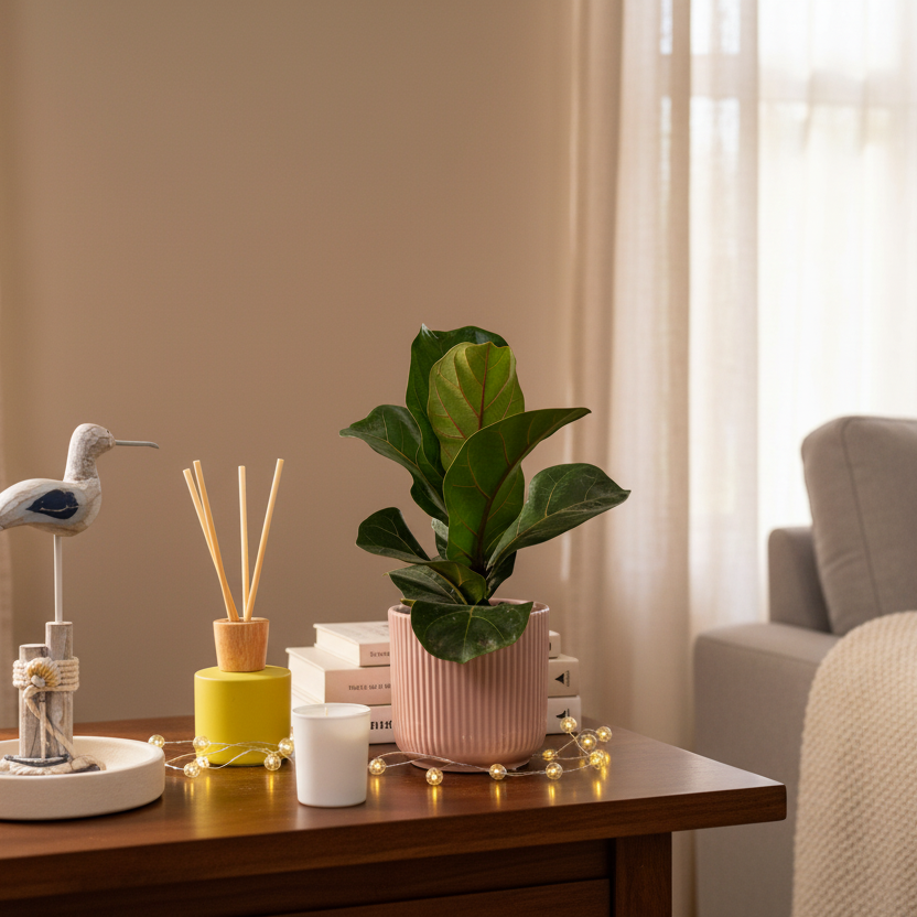 Fiddle Fig Leaf Plant