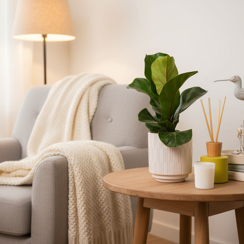 Fiddle Fig Leaf Plant