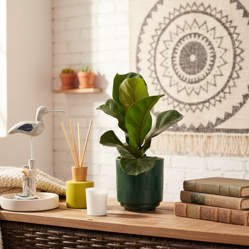 Fiddle Fig Leaf Plant