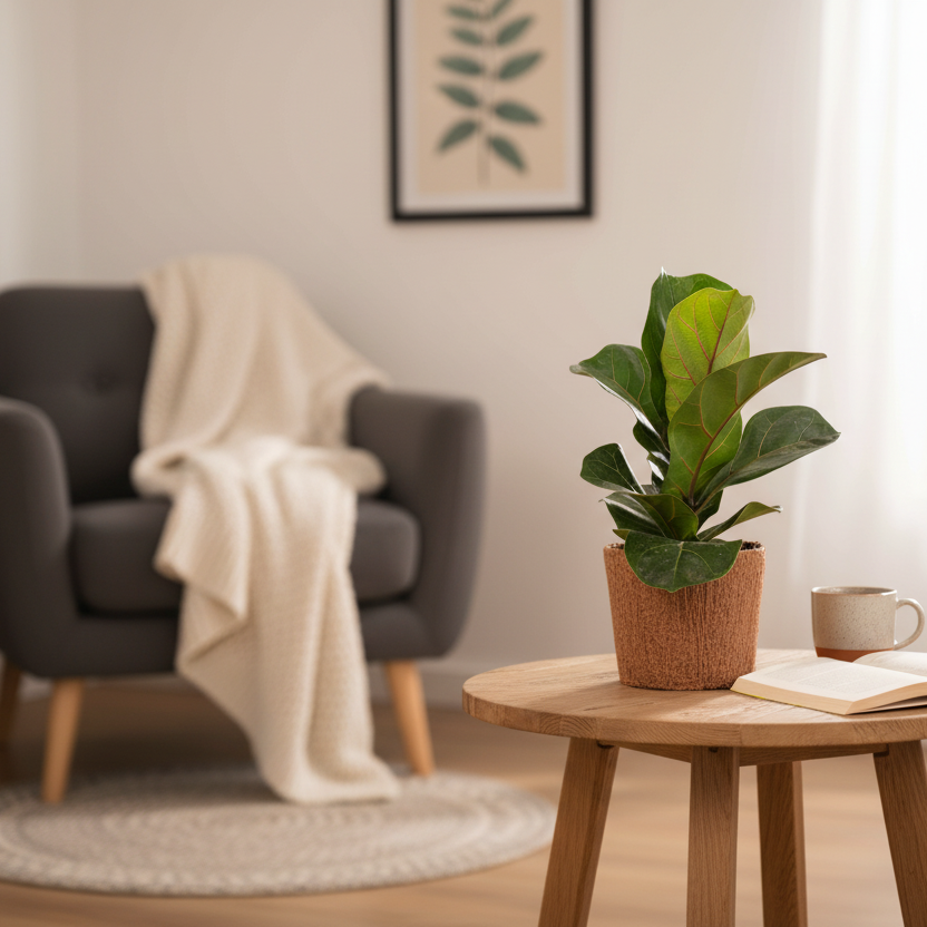 Fiddle Fig Leaf Plant