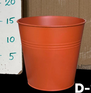 Decorative Zinc Plant Pot with Willow Finish – 13cm