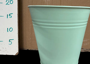 Decorative Wicker Zinc Planter – 16cm