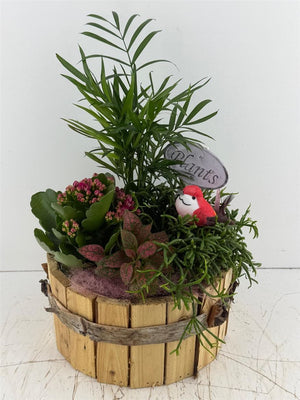 Mixed Colour Round Wooden Arrangement
