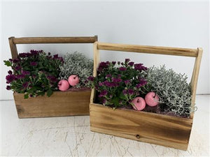 Mixed Colour Arrangement with Wooden Handle