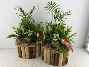 Mixed Colour Oval Wooden Arrangement