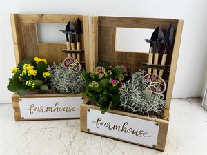Mixed Colour Farmhouse Floral Arrangement