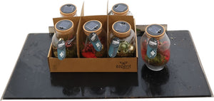 Mini Christmas Terrarium Arrangement – 12cm Glass Pot