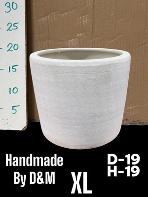 Decorative Ceramic Cylinder Plant Pot – 19cm