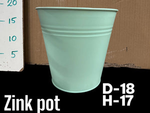 Decorative Zinc Planter – 18cm
