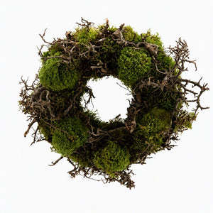 Moss-Covered Bonsai Wreath – 35cm