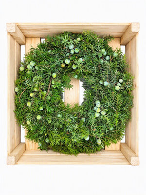 Natural Green Juniper Wreath – 40cm