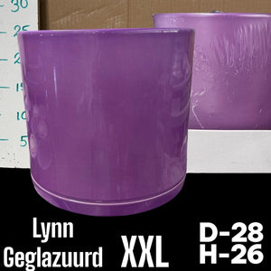 XL Frosted Glass Decorative Pot – 28cm