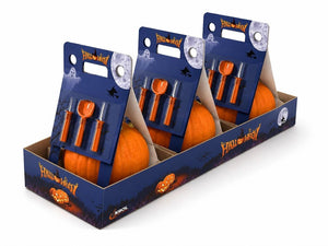 Halloween Carving Pumpkins – 3 Orange Ornamental Fruits
