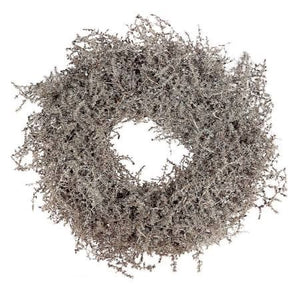 Brown Asparagus Wax Wreath – 40cm