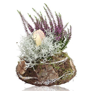 Autumn Arrangement in Oval Wicker Basket – 20cm
