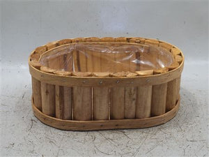 Preserved Red Roses in Oval Wood Arrangement