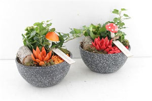 Sphere Arrangement in Ceramic Bowl – 18cm