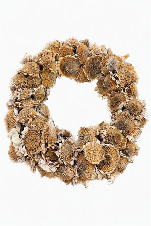 White Sunflower Wreath – 40cm