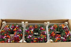 Mixed-Colour Dried Fruit Wreath – 30cm