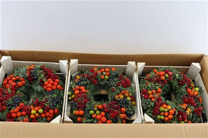 Mixed-Colour Dried Fruit Wreath – 30cm