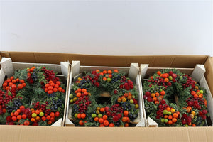 Mixed-Colour Dried Fruit Wreath – 30cm