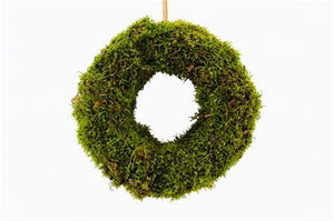 Natural Green Moss Wreath – 30cm