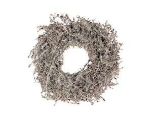 Brown Asparagus Wax Wreath – 23cm