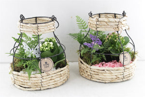 Pink and White Flower Arrangement – 20cm Pot