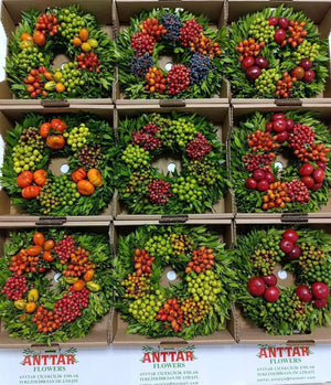 Mixed Colour Decorative Wreath – 30cm