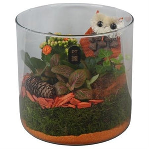 Autumn Glass Cylinder Arrangement – 19cm