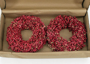Pink Schinus Dried Flower Wreath – 20cm