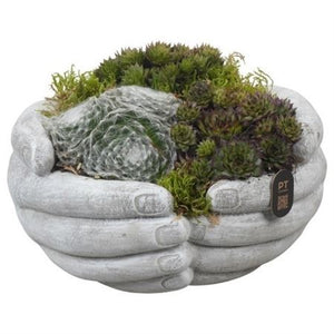 All Saints’ Day Heart Arrangement – 20cm Concrete Pot