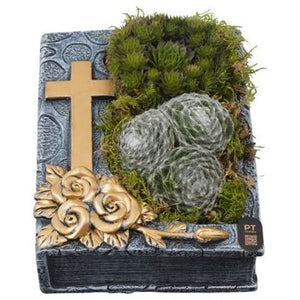 Autumn Arrangement in Concrete Pot – 22cm
