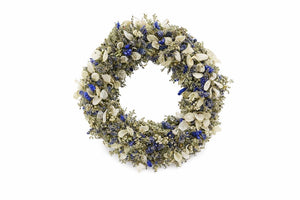 Blue Decorative Wreath – 40cm