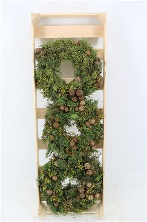 Green Cypress Exotica Wreath – 30cm