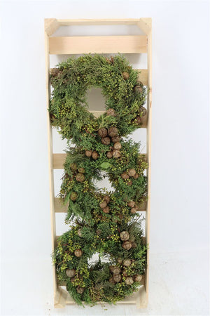 Green Cypress Exotica Wreath – 30cm