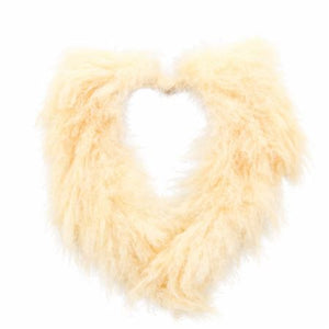 Bleached Lao Grass Heart Wreath – 40cm