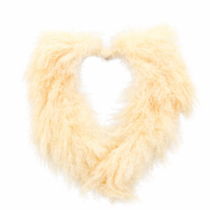 Bleached Lao Grass Heart Wreath – 40cm