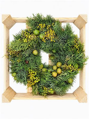 Green Exotica Pinecone Wreath – 30cm