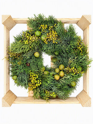 Green Exotica Pinecone Wreath – 30cm