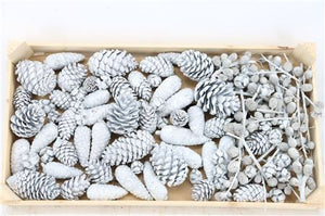 White Pine Cone Christmas Decoration