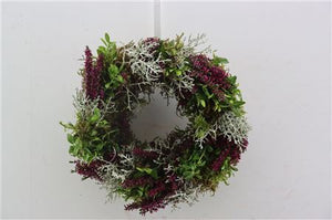 Mixed Colour Preserved Rose Wreath – 25cm