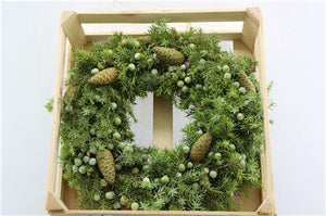 Green Juniper Pine Wreath – 40cm