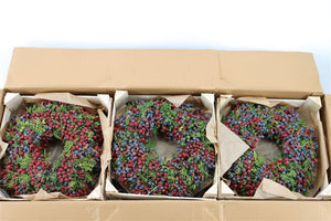 Mixed Colour Cornus Berry Wreath – 30cm