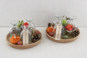 Three-Bottle Ceramic Plant Arrangement – 20cm