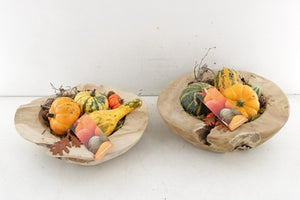 Decorative Arrangement in Teak Wood Bowl – 28cm