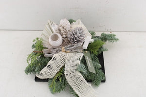 White Zinc Plateau Arrangement – 25cm