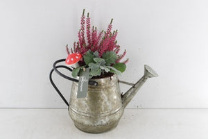 Outdoor Arrangement in Vintage Zinc Watering Can – 28cm