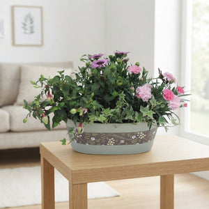 Oval Zinc Plant Arrangement – 26cm Pot