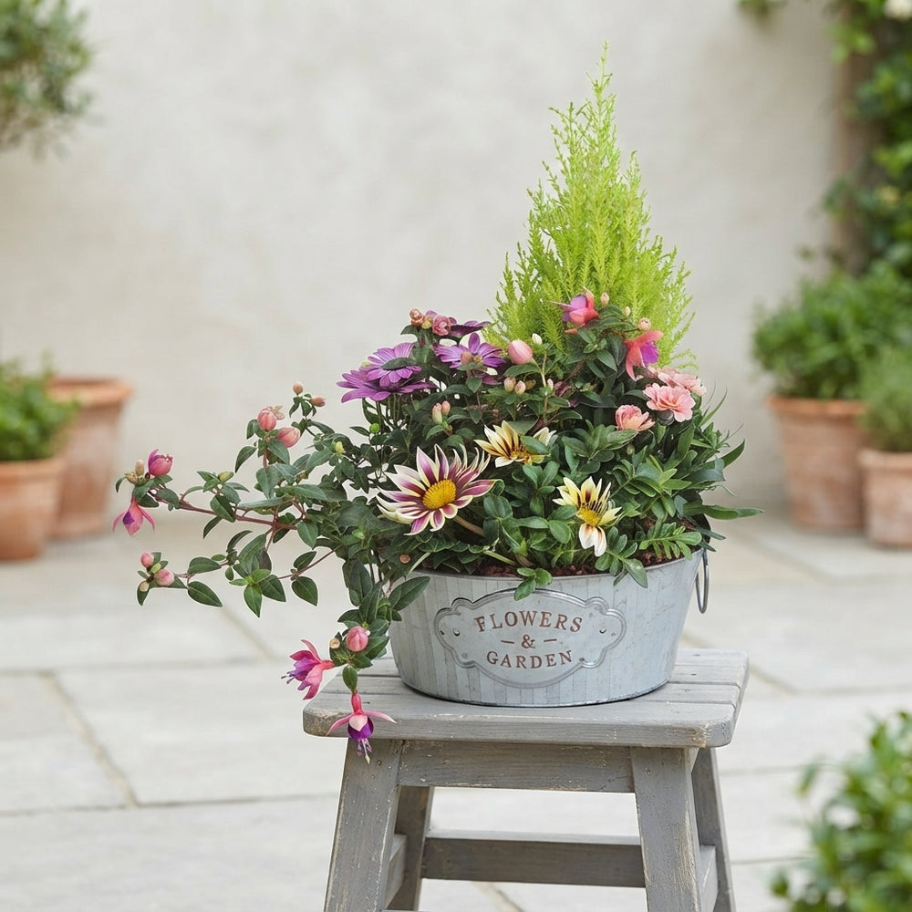 Ornamental Zinc Arrangement – 25cm Pot